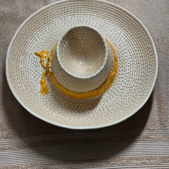 Vintage 1986 METLOX Chip and Dip Sombrero Ceramic California Pottery - Picture 8 of 8